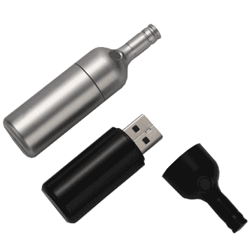 wine bottle shaped usb flash drive